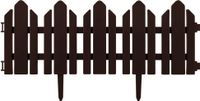Clôture de jardin, bordure décorative, 2,3 mètre de haut, brun, clôture de poteaux