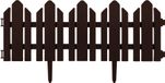 Clôture de jardin, bordure décorative, 2,3 mètre de haut, brun, clôture de poteaux