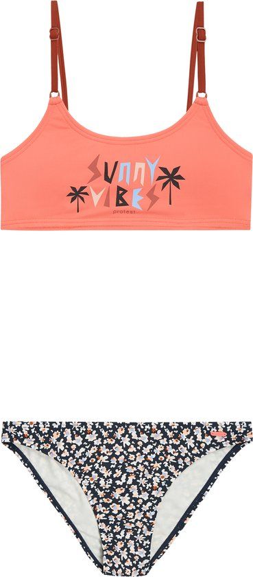 Protest PRTBEE JR Meisjes Bralette Bikini - Sugarcoral - Maat 152