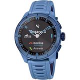 Lotus 20001/3 Polshorloge Hybride Heren Connected Blauw Siliconen Quartz