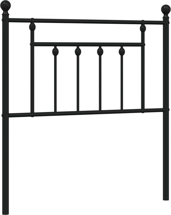 vidaXL Hoofdbord Metaal Zwart 80 cm