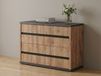 Commode ELMA 2 tiroirs chêne industriel