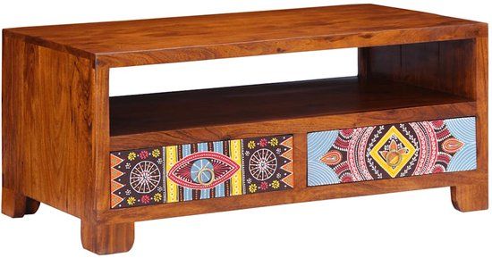 vidaXL Salontafel 90x50x40 cm massief acaciahout