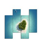 Homemania Muurfoto, motief: Eilanden, 4, natuur en landschappen per woonkamer, meerkleurig, 76 x 0,3 x 50 cm, HM204PMDF265, MDF