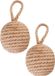 Best for Boots Esschert Design Deurstopper Knoop - 2 stuks - Bruin - Jute