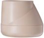 Qualy Oasis Hill bloempot met zelfbewateringssysteem in de kleur crème, maat: S, QLX20001-CR