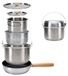 Campingaz Set de casseroles set de cuisine de camping - Acier inoxydable - 4 personnes - Avec revêtement antiadhésif - Pour induction et gaz