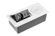 GTV AVARO Plus Meubelstopcontact, 5 W, inductielader, USB-A en USB-C, compact ontwerp, kleuren: wit, zwart, aluminium, ideaal voor thuiskantoor en commercieel gebruik