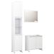 vidaXL Ensemble de meubles de salle de bain 3 pièces bois de pin blanc