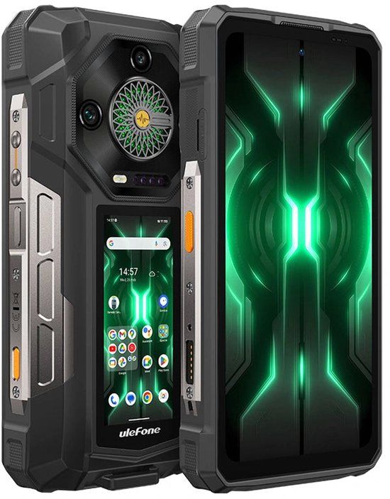 Ulefone Armor 33 Pro 5G robuuste telefoon 25500 mAh 512GB ROM 120Hz dubbel scherm 6.59" 3.4" achter scherm NFC Android smartphone