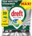 Dreft Platinum Capsules pour lave-vaisselle - Citron - 39 Capsules