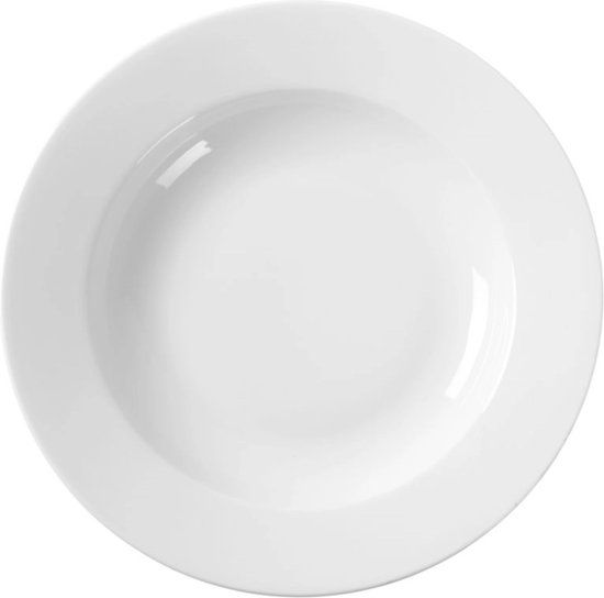 Hendi Diep bord - Ø230 mm - wit - porselein - 1 stuk