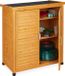 Merkloos Relaxdays Tuinkast Hout - Lichtbruin/Zwart - 97 x 86,5 x 47 cm