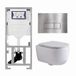 Geberit QeramiQ Dely Swirl Toiletset - Hangend - Inbouwreservoir - Zonder spoelrand - Diepspoel - PK - Dual flush - Keramiek - Glans wit