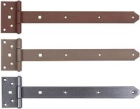 Alberts DURAVIS® kruisheng met geklonken pen, parelbeige duplex gecoat RAL 1035, heng 391 x 40 mm, scharnier 59 x 103 mm, set van 6
