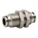Cofan Raccord Droit Tube-à-tube Pour Cloison Laiton Nickelé M12