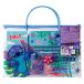 Disney Stitch Set d'écriture et de dessin, set de peinture et de bricolage pour enfants avec trousse, stylos et feuilles de coloriage, set de voyage créatif dans un sac avec poignée, cadeau