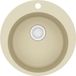 vidaXL Gootsteen enkele bak rond graniet beige
