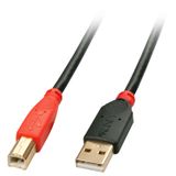 Lindy USB A to USB B Cable - 10m - Black/Red