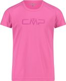 CMP Meisjes-T-shirt, 4 jaar, Polyester, Kort, Korte mouw, Ronde hals, Kauwgom