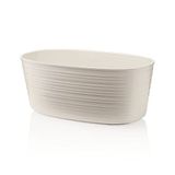 Guzzini Tierra, kleine pot van gerecycled kunststof, melkwit
