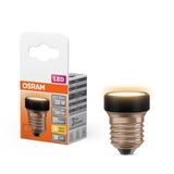 OSRAM LED Star Flat 3,5W (zoals 28W), 300lm/2700K, 827 warm wit, mat, kunststof in zwart, met E27 schroefdraad, niet dimbaar, 35 mm diameter, 4-pack