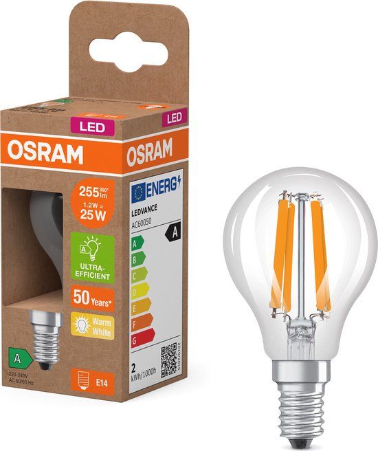 Osram LED lamp - E27 - 2.2W - 470 lm - 4000K - Cool White - Globe Shape