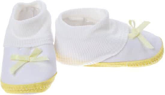 Junior joy Babyschoenen Hoog Newborn Meisjes Wit/geel Met Strik