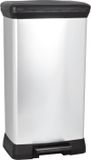 Curver Vuilnisbak, 50 liter, metaallook, gemaakt van gerecycled plastic