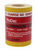 ProDec 5m Broodje 115mm Breed Schuurpapier | 60 Grit Grove Grade Geel Aluminiumoxide