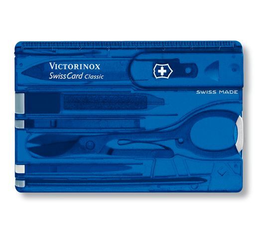 Victorinox SwissCard Classic blauw, transparant