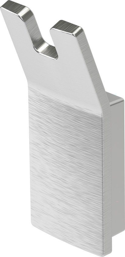 Haceka Aline Dubbele Haak Geborsteld Aluminium