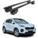Omac Barres de toit en aluminium pour Kia Sportage Mk4 Ql 2017-2022 – City Crash – Iso/pas 11154:2006 – Antivol inclus – Charge max 75 kg – 2 barres noir