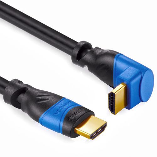 deleyCON 3m HDMI kabel 2.0 zwart, blauw