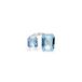 Swarovski Millenia open ring, achthoekige taille, blauw, gerhodineerd metaal