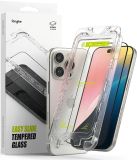 Ringke Easy Slide Geschikt voor Apple iPhone 16 Pro | Screen Protector met Jig | 9H Volledig Dekkend Tempered Glass | Case Friendly | Gemakkelijke Installatie | 2-Pack