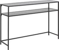 Leen Bakker Jaxx Sidetable - 79x120x35 cm - Zwart - Metaal - Scandinavisch & Basic