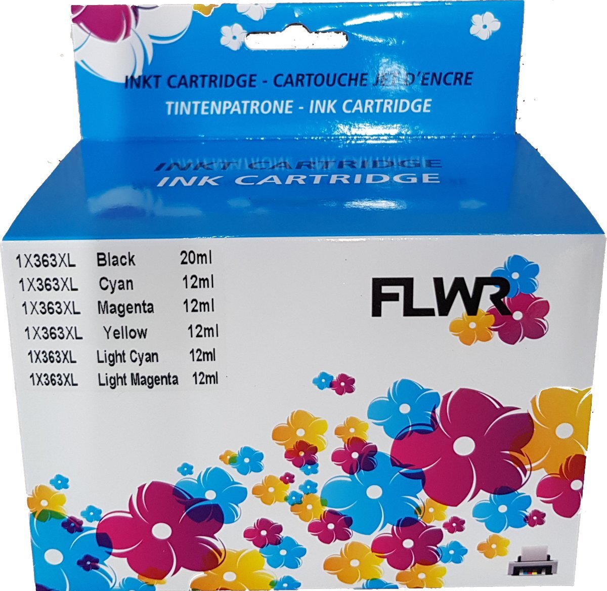 FLWR - Inktcartridge / 363 6-pack - geschikt voor HP