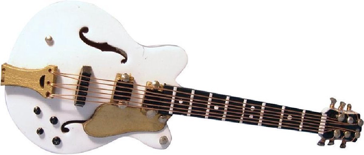 Streets Ahead Witte 'Gibson' gitaar - schaal 1:12