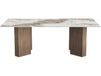 Elma Table basse en bois avec plateau en céramique - 120 cm - Marron