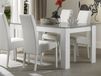 Table à manger MADONNA rectangulaire 160 cm blanc laqué/béton laqué