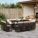 Maison Exclusive - Ensemble de jardin d'extérieur, 11 pièces, avec coussins, marron, en polyrotin tressé