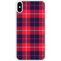 Apple Tartan Red 2 Siliconen hoesje compatibel met iPhone X, Apple iPhone XS