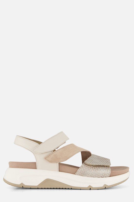 Gabor Rollingsoft Sandalen Beige Leer Dames Maat 41.5