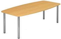 hjh OFFICE PRO Hammerbacher Vergadertafel KT22C/6 Beuken 2.200 x 1.050 x 740 mm