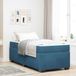 Prolenta Maison Exclusive - Bedframe with mattress, dark blue, 90 x 200 cm, fabric