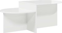 vidaXL Salontafel Hoogglans Wit 100 x 50 x 40 cm Bewerkt hout