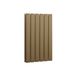 Delta Radiateur design horizontal à panneaux plats – 63,5 cm x 42 cm – Laiton naturel – Rang double – Delta