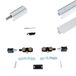 Argenta Xperta set 6m rail - Wit - vloerplint - Dubbele deur - opbouw