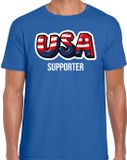 Bellatio Decorations Blauw usa fan t-shirt voor heren - usa supporter - Amerika supporter - EK/ WK shirt / outfit L